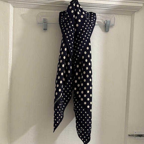 Vintage Ralph Lauren Navy & White Polka Dot Silk Scarf - Picture 6 of 11